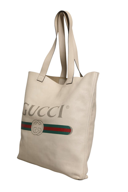 Weiße Web Sherry Logo Print Tote Bag
