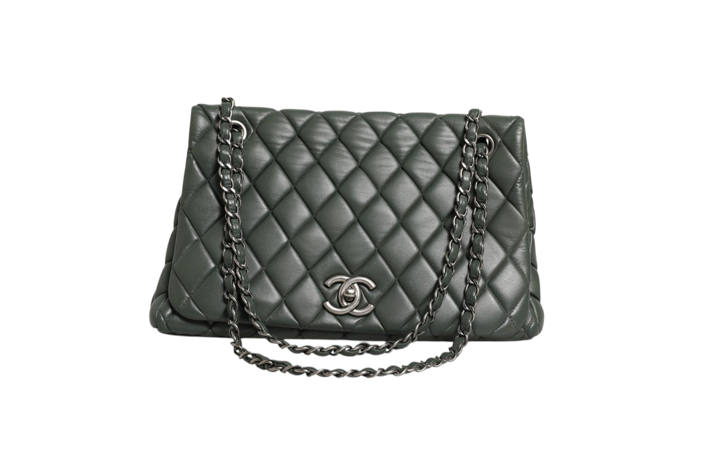 Gesteppte Lammleder New Bubble Flap Bag