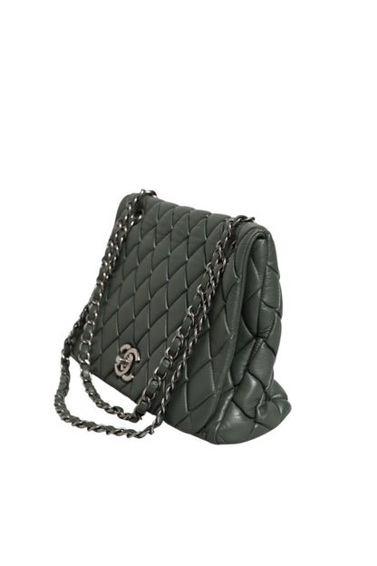Gesteppte Lammleder New Bubble Flap Bag