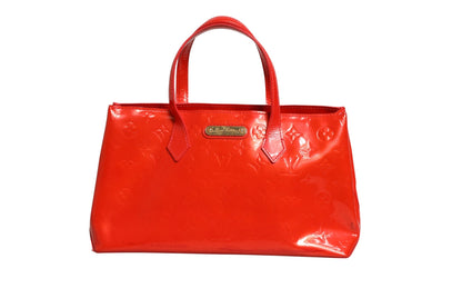 Rote Monogram Vernis Wilshire PM Tasche