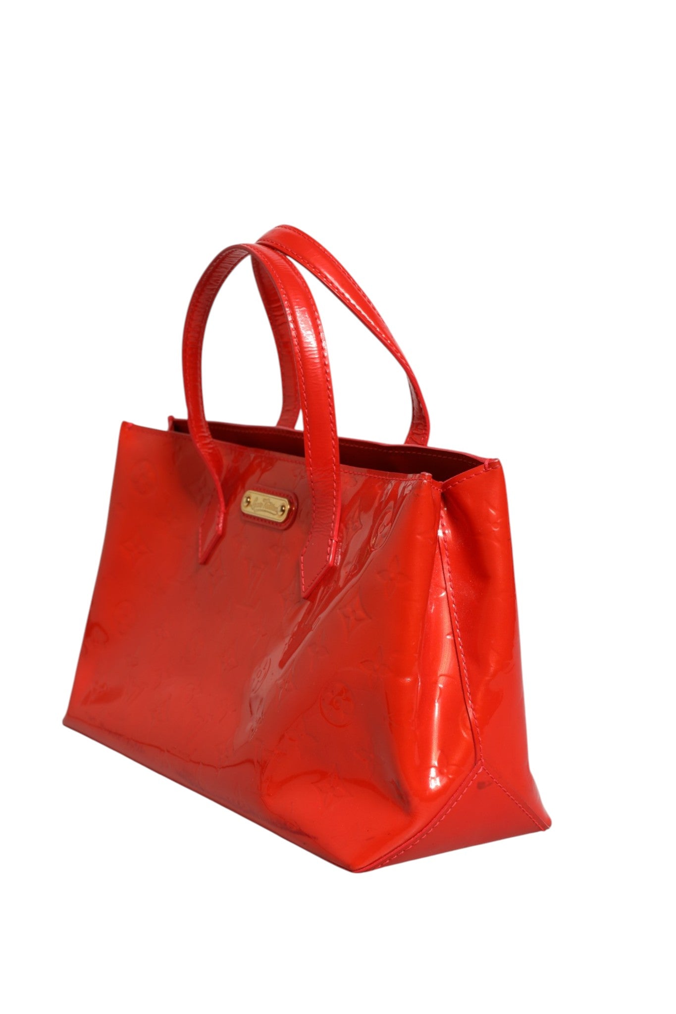 Rote Monogram Vernis Wilshire PM Tasche