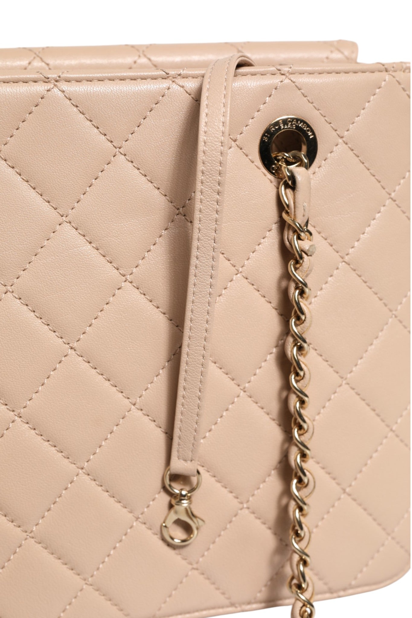 Gesteppte Leder Beauty Lock Flap Bag