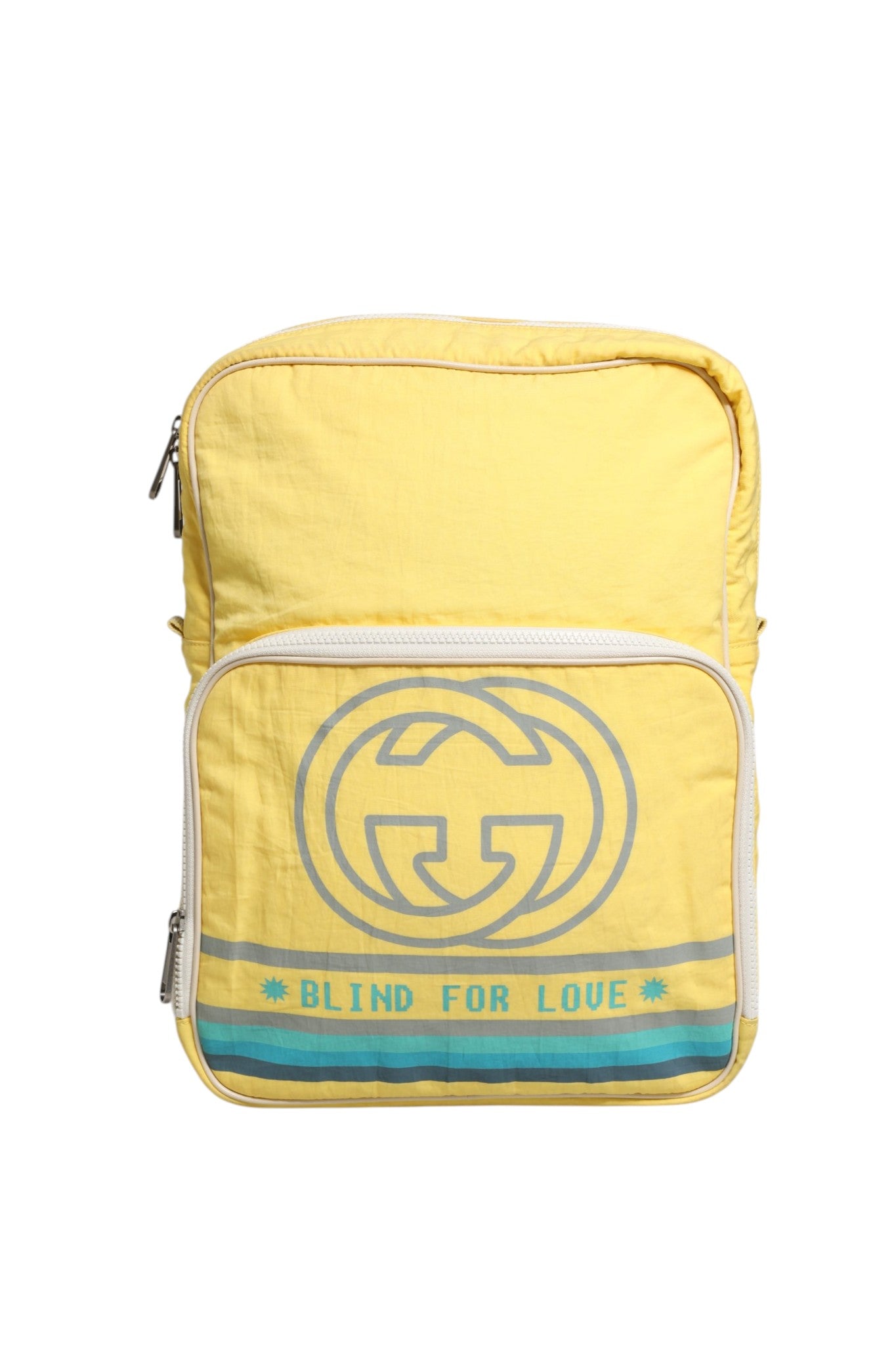 Gelber Nylon-Rucksack "Blind For Love" von Gucci