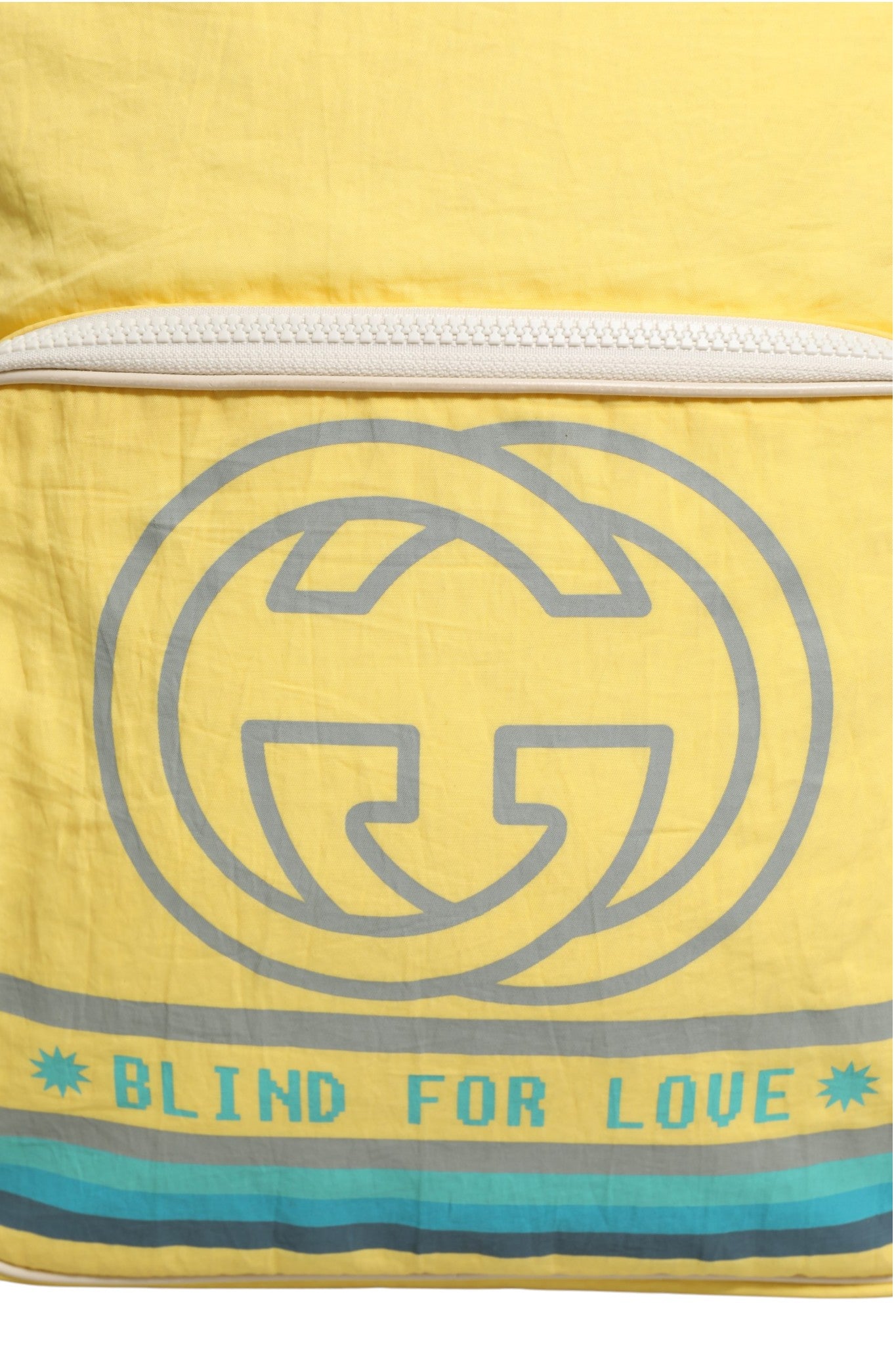 Gelber Nylon-Rucksack "Blind For Love" von Gucci