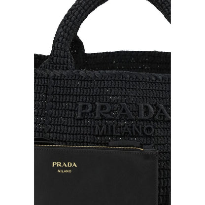 Schwarze Schultertasche aus Viskose