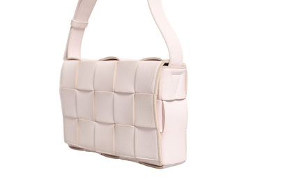 Pink Intrecciato Cassette Schultertasche