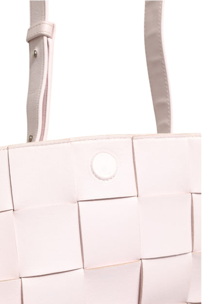 Pink Intrecciato Cassette Schultertasche