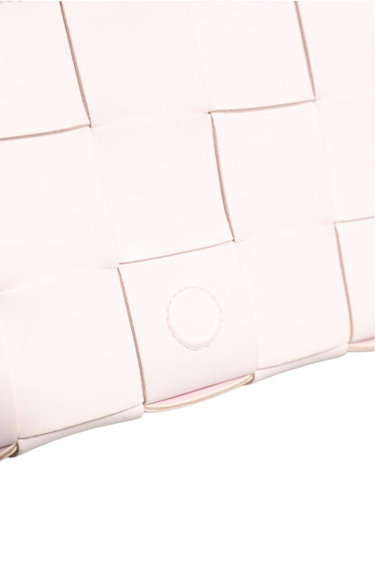 Pink Intrecciato Cassette Schultertasche