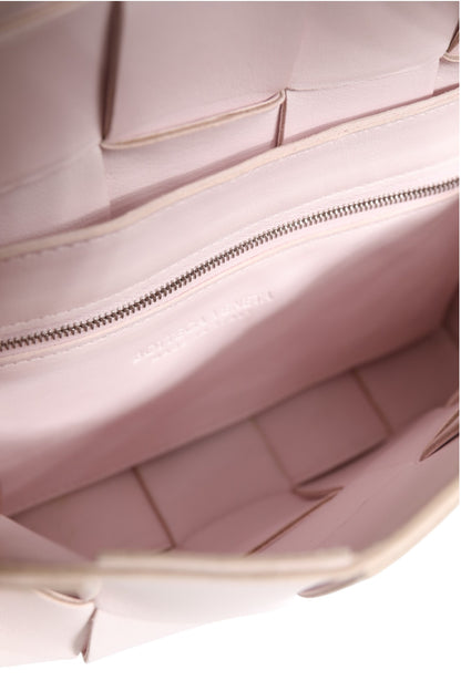 Pink Intrecciato Cassette Schultertasche