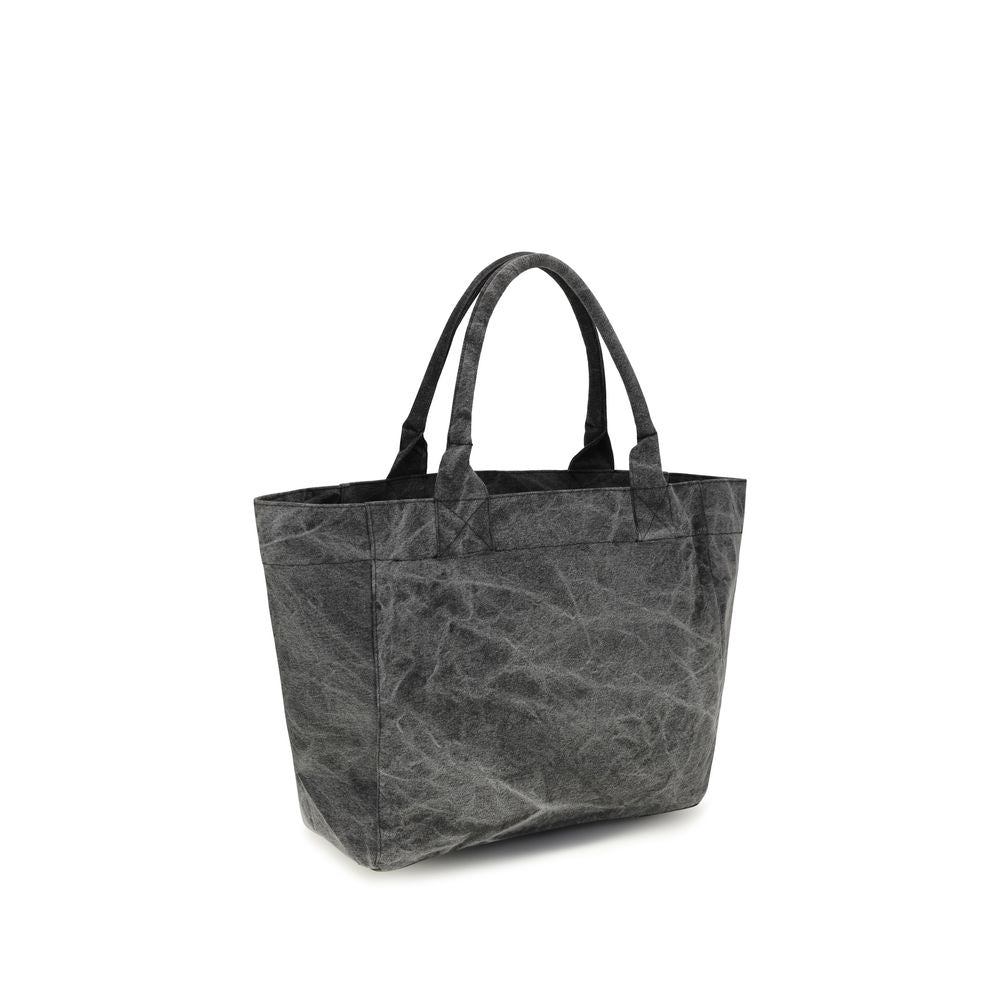 Graue Schultertasche aus recycelter Baumwolle