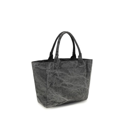 Graue Schultertasche aus recycelter Baumwolle