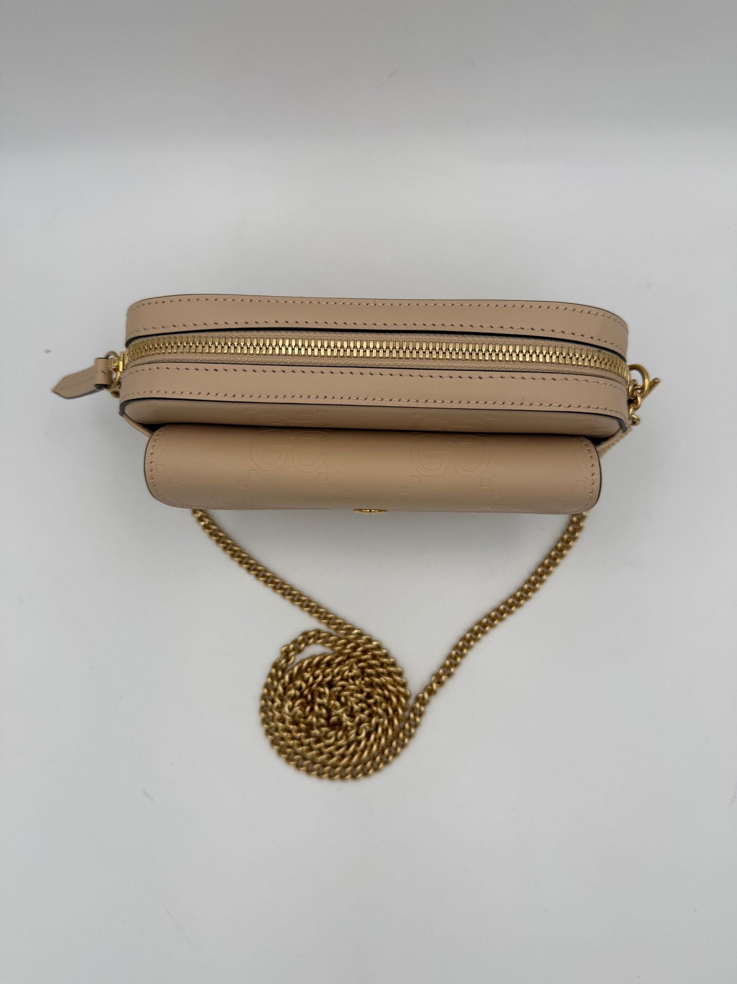 GUCCI GG Jumbo Beige mit Fronttasche Umhängetasche