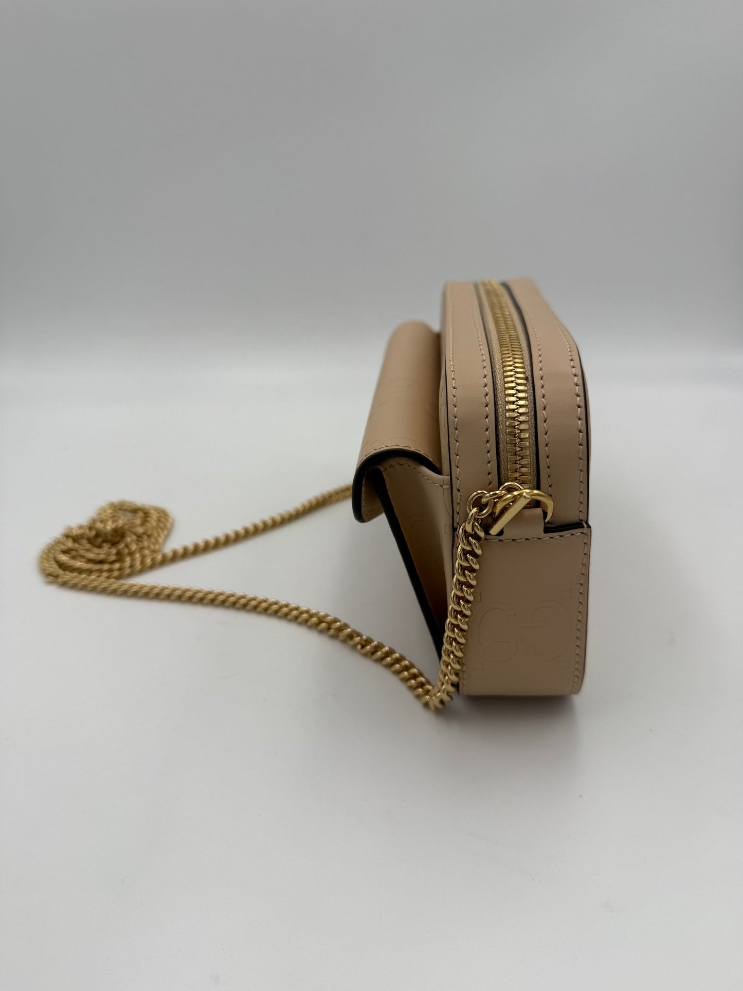 GUCCI GG Jumbo Beige mit Fronttasche Umhängetasche