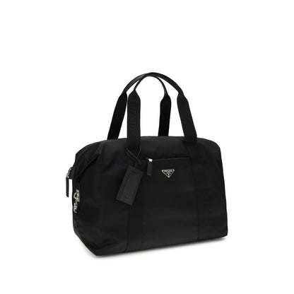 Schwarze Gepäck- und Reisetasche aus recyceltem Polyamid