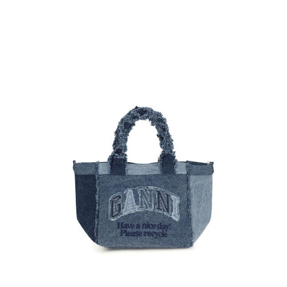 Blaue Baumwoll-Handtasche