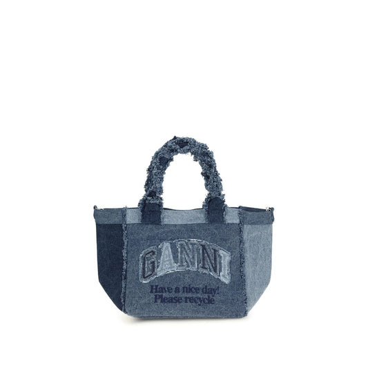 Blaue Baumwoll-Handtasche