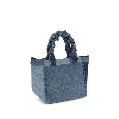 Blaue Baumwoll-Handtasche