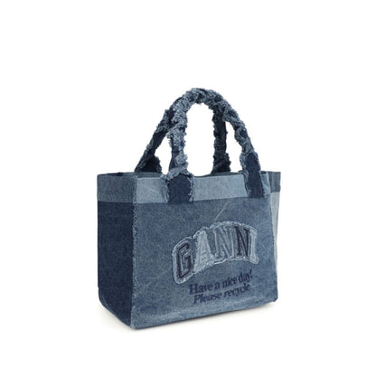 Blaue Baumwoll-Umhängetasche