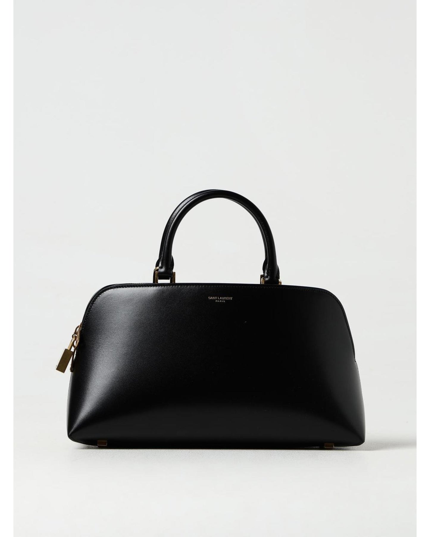 Schwarze Lederhandtasche