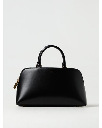 Schwarze Lederhandtasche