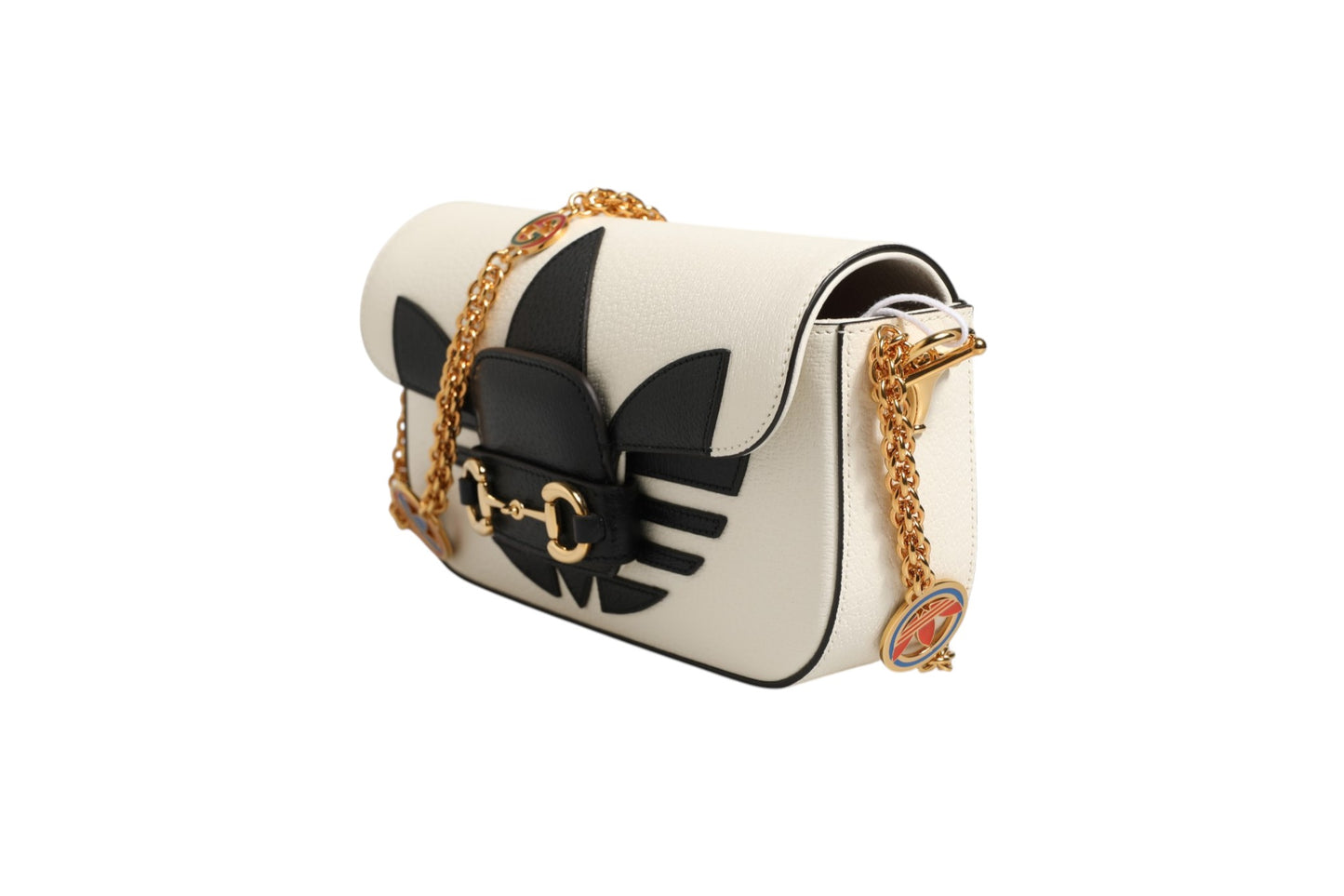 Gucci x Adidas Horsebit 1955 Schultertasche Schwarz/Weiß