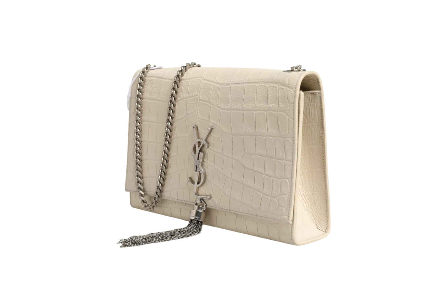 Kate Tassel Small Krokoprägung Leder