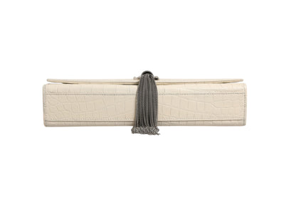 Kate Tassel Small Krokoprägung Leder
