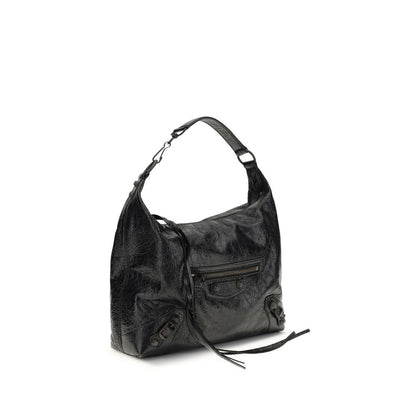 Schwarze Lammleder Schultertasche Ovis Aries Aries