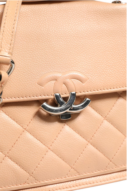 Kleine CC Box Flap Bag aus gestepptem Ziegenleder