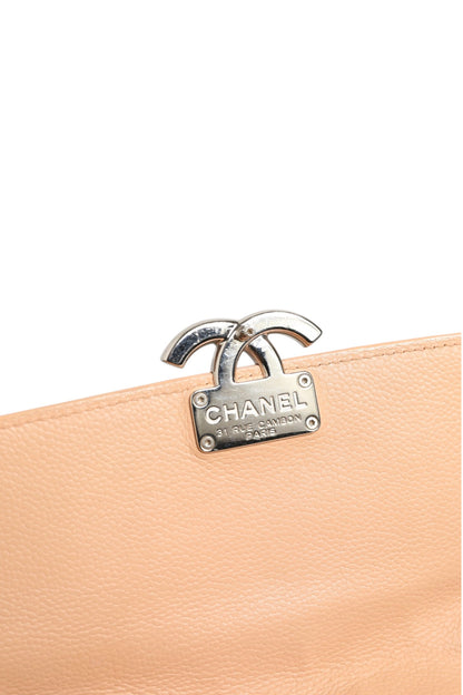 Kleine CC Box Flap Bag aus gestepptem Ziegenleder