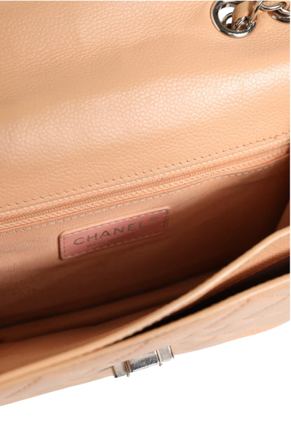 Kleine CC Box Flap Bag aus gestepptem Ziegenleder