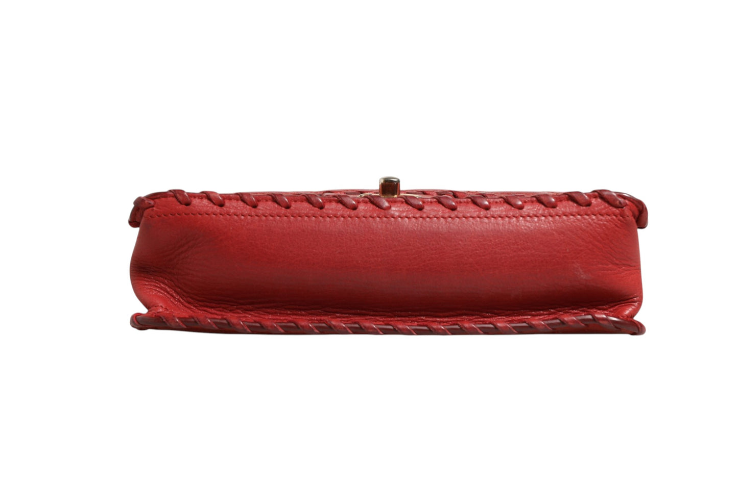 Mini Flap Bag Lammleder Geflochtenes Kalbsleder Goldfarbene Metallbeschläge