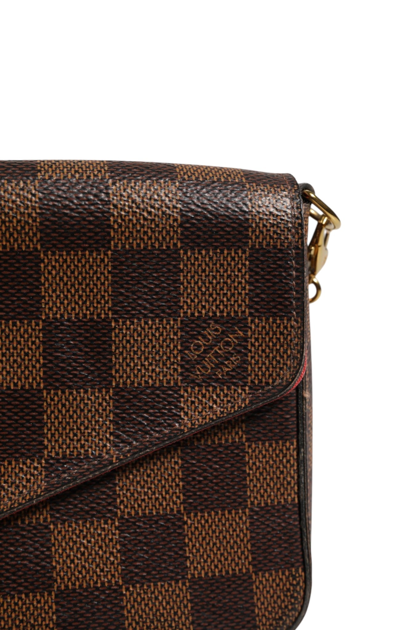Pochette Felice Geldbörse mit Kette aus Damier Ebene Canvas