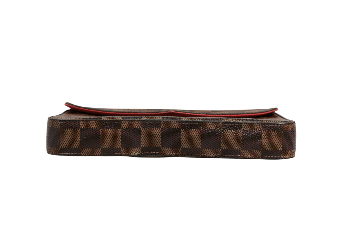 Pochette Felice Geldbörse mit Kette aus Damier Ebene Canvas
