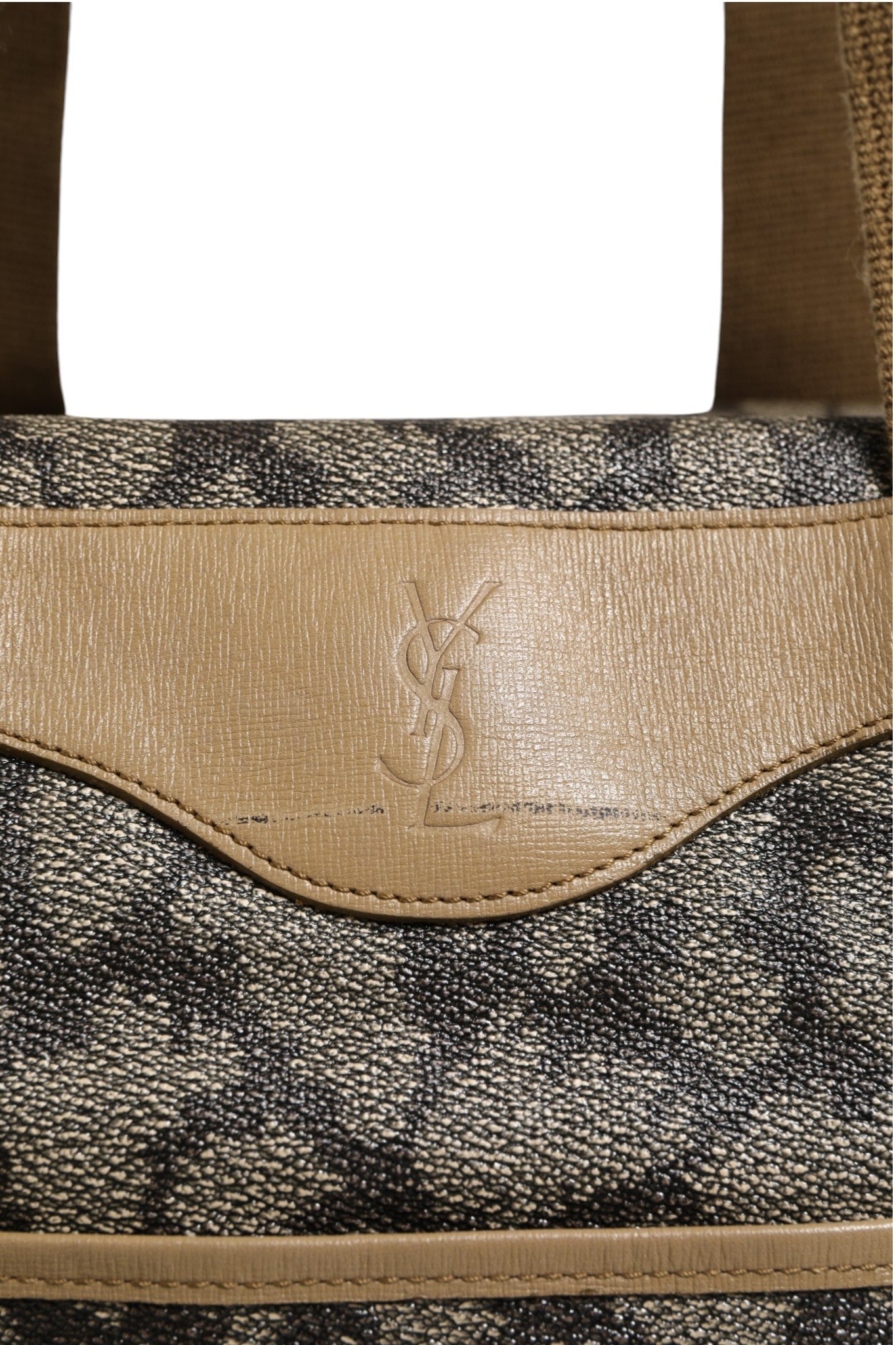 Duffel Bag aus Canvas mit grün-braunem Muster