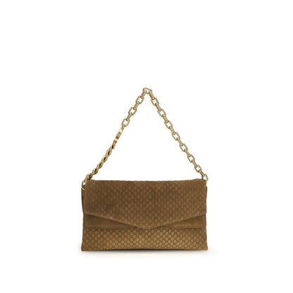 Elegante braune Wildleder Umhängetasche mit GG-Design von Gucci