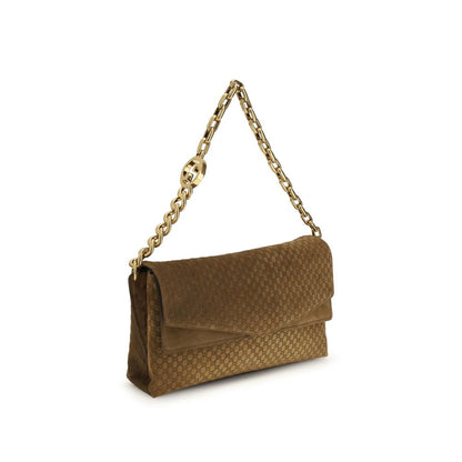 Elegante braune Wildleder Umhängetasche mit GG-Design von Gucci