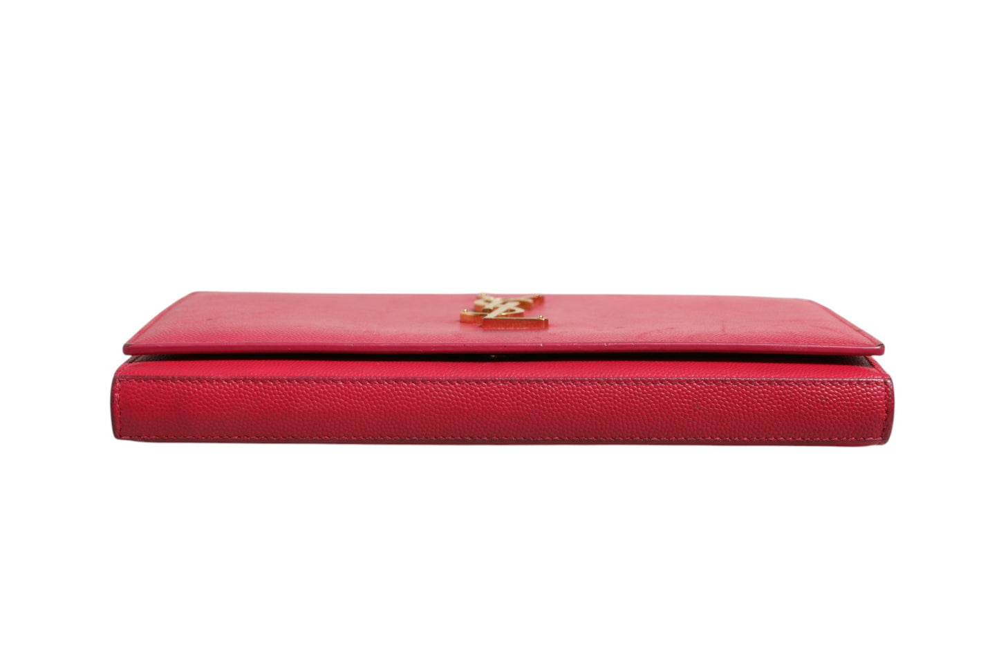 Rote Leder Monogram Wallet on Chain