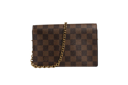 Vavin Chain Wallet aus Damier Ebene Canvas