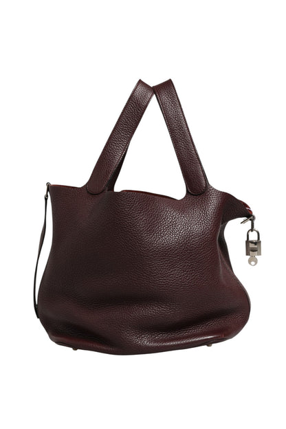 Picotin Taurillon Clemence Handtasche in Schokolade