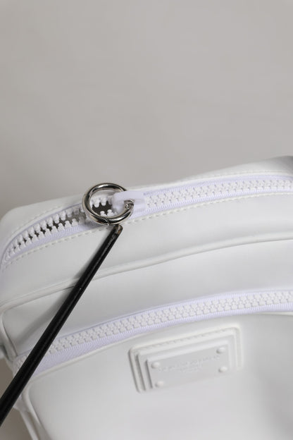 Weiße Umhängetasche mit Logo-Plakette für Herren