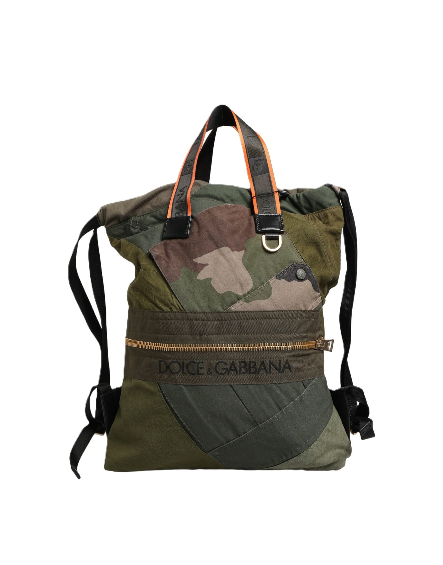 Militärgrüner Patchwork-Rucksack Tasche Herren Tasche