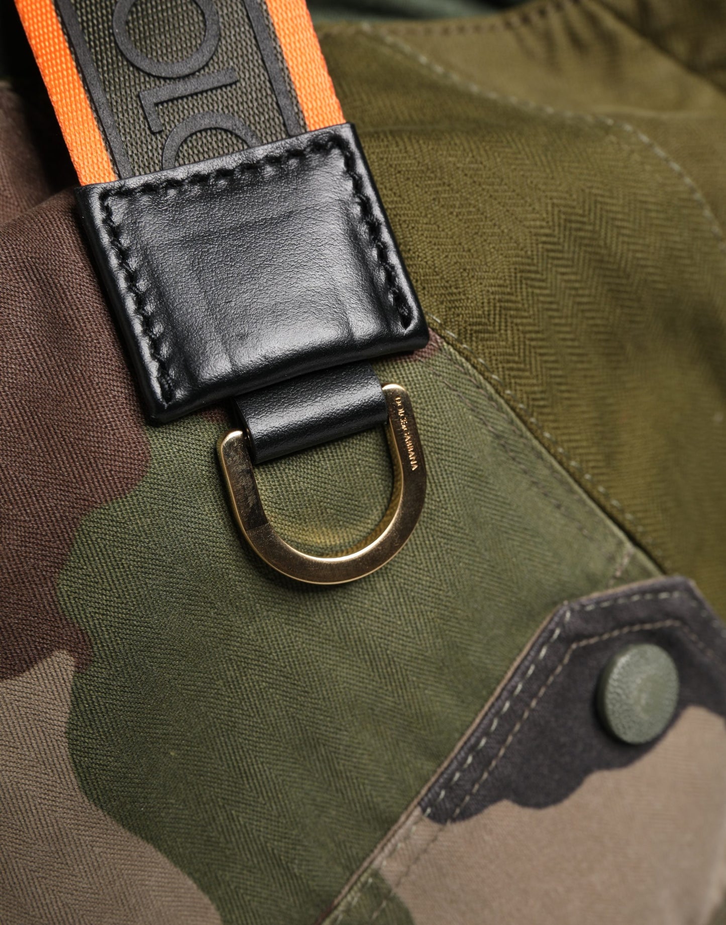 Militärgrüner Patchwork-Rucksack Tasche Herren Tasche