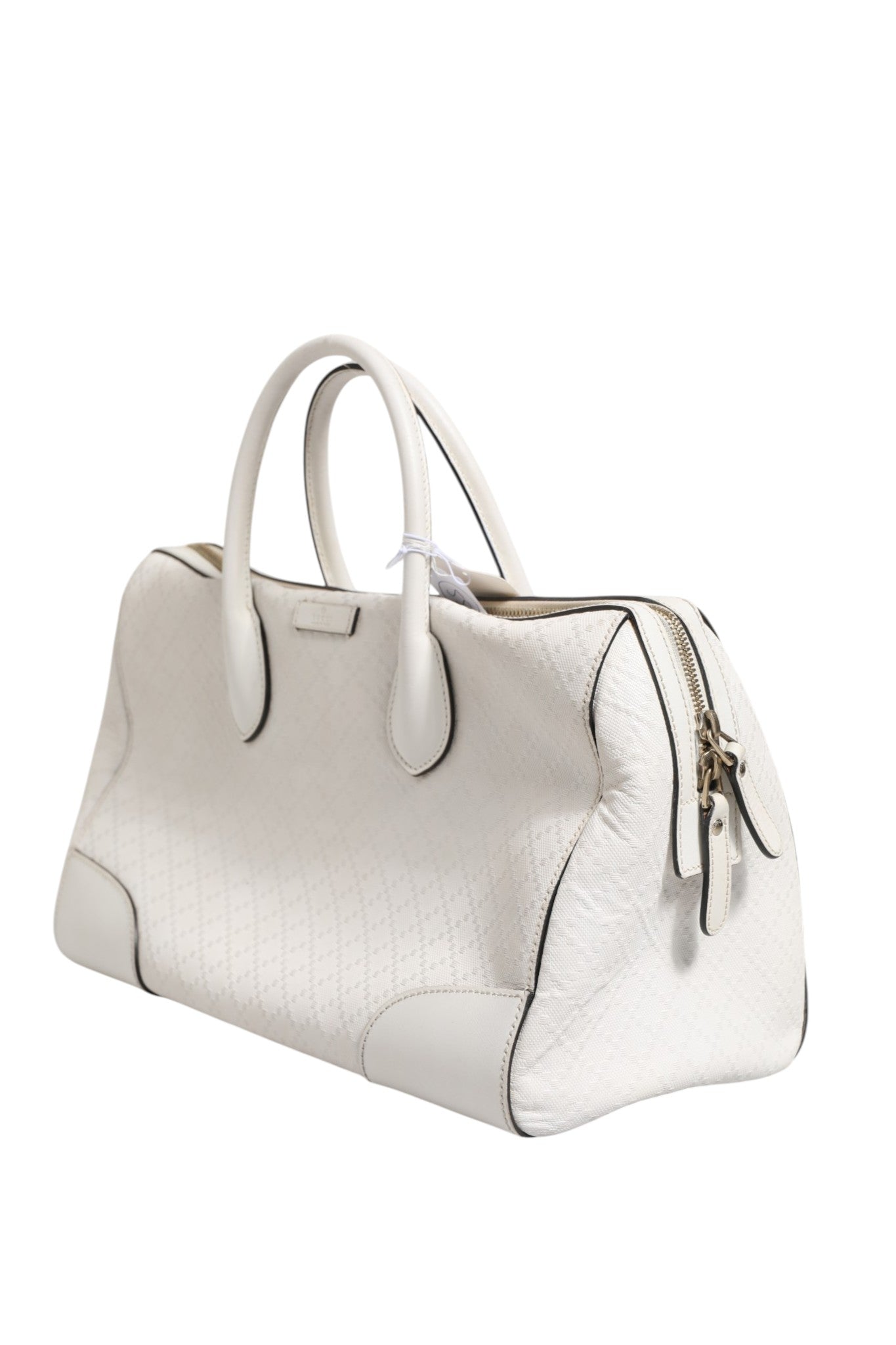 Medium Diamante Leder Boston Bag