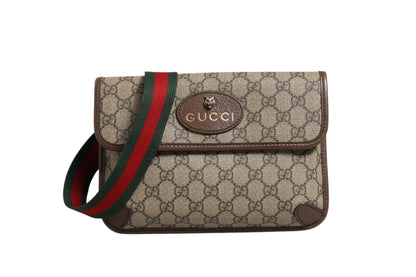 Supreme Monogram Neo Vintage Web Gürteltasche Braun