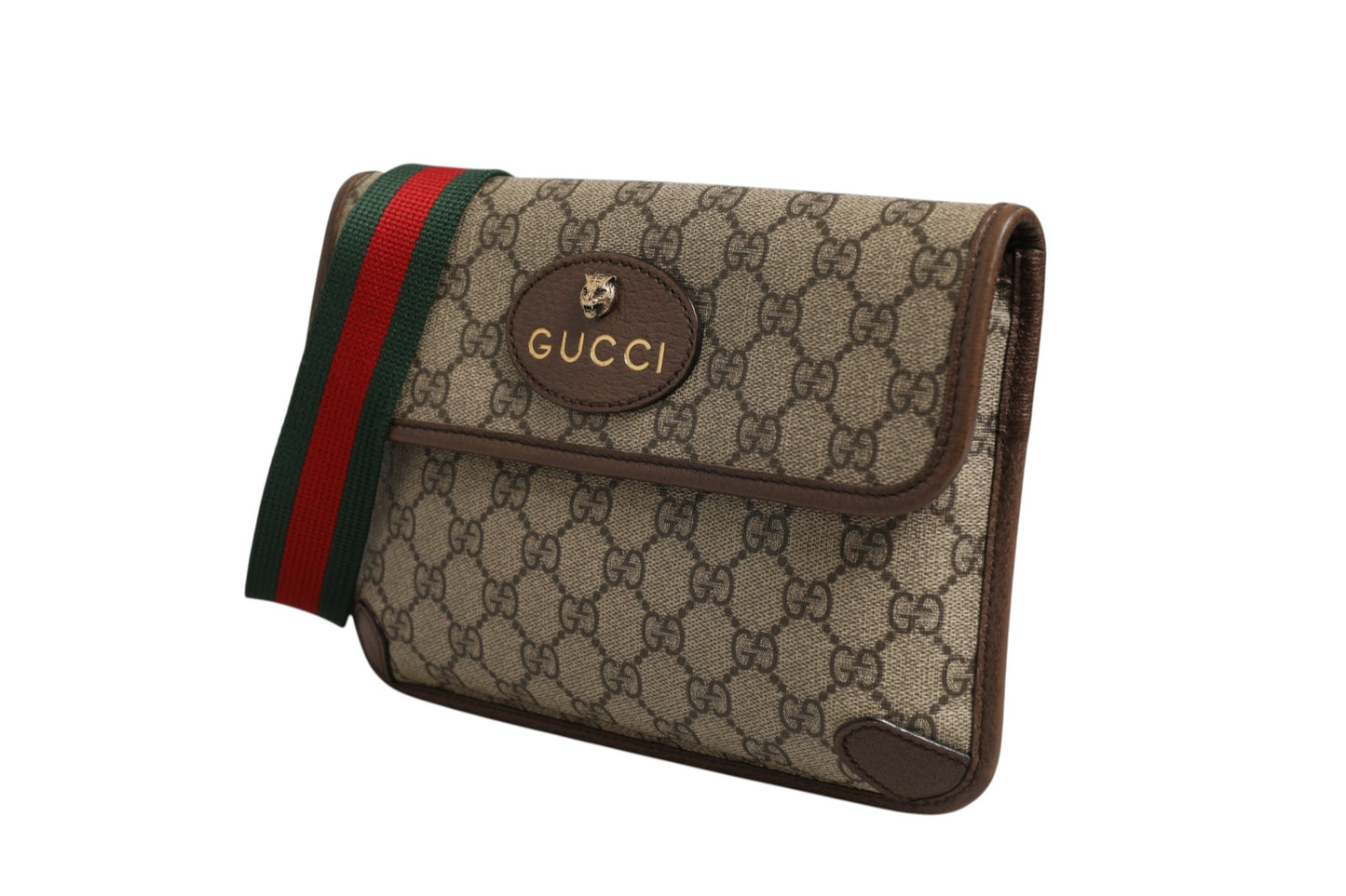 Supreme Monogram Neo Vintage Web Gürteltasche Braun