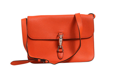 Jackie Soft Flap Schultertasche Leder Orange