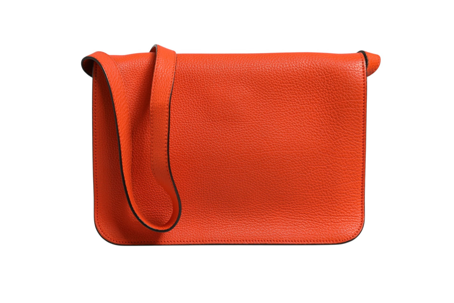 Jackie Soft Flap Schultertasche Leder Orange