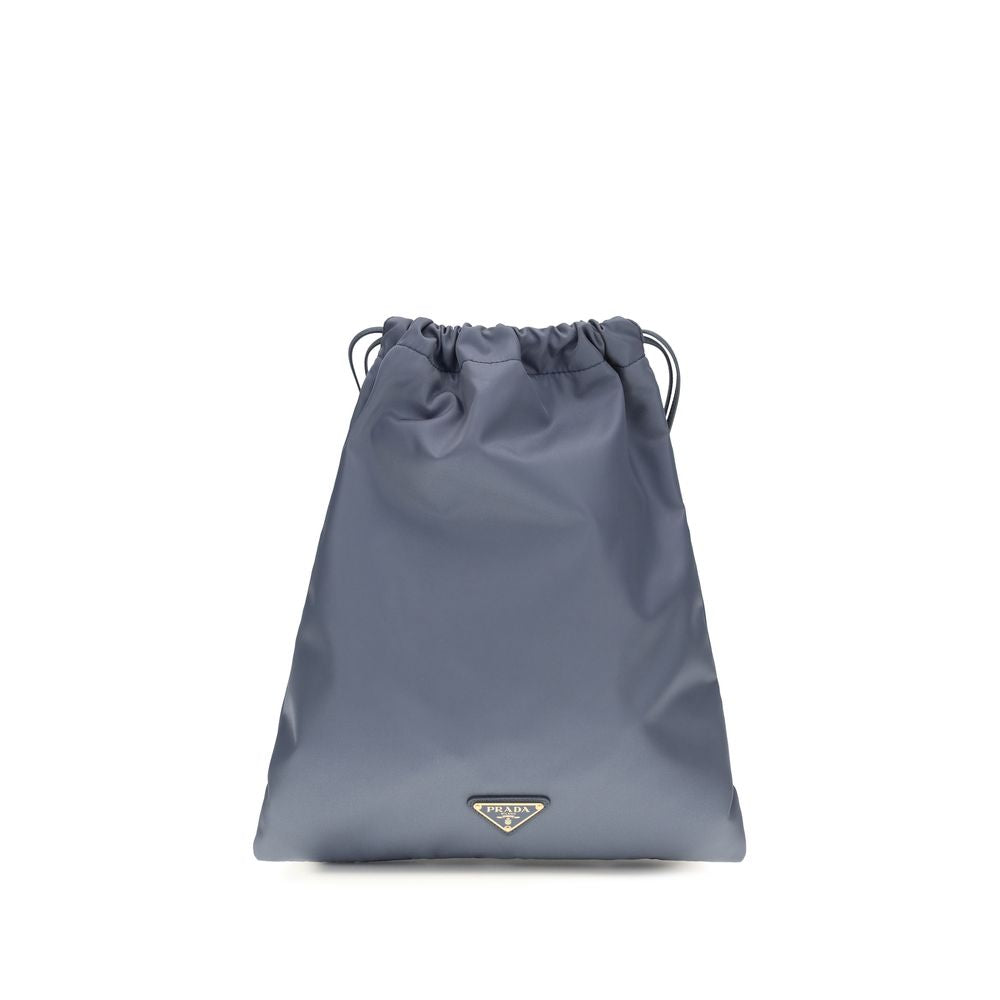 Blaue Clutch aus recyceltem Polyamid