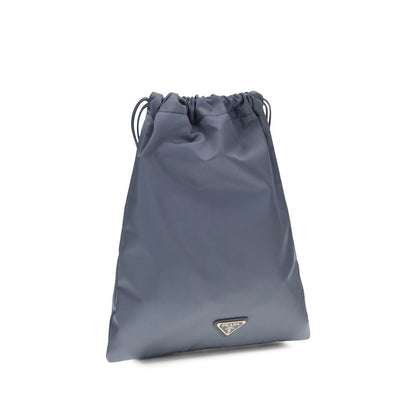 Blaue Clutch aus recyceltem Polyamid